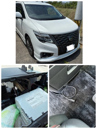 エルグランド HDMIケーブル取付