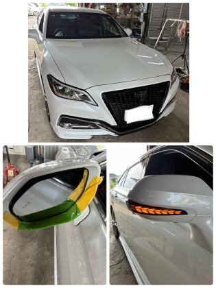 クラウン　ドアミラーウィンカー交換